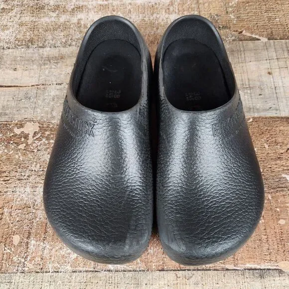 Birkenstock Profi-Birki Professional Women Sz 7 EU 38 Black Slip On Clog Shoes - Picture 9 of 10